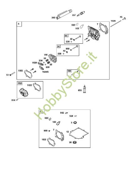 H - GRUPPO TESTATA CILINDRO B&S - 10 €¦ 103M02-0099-H5 brand Stihl